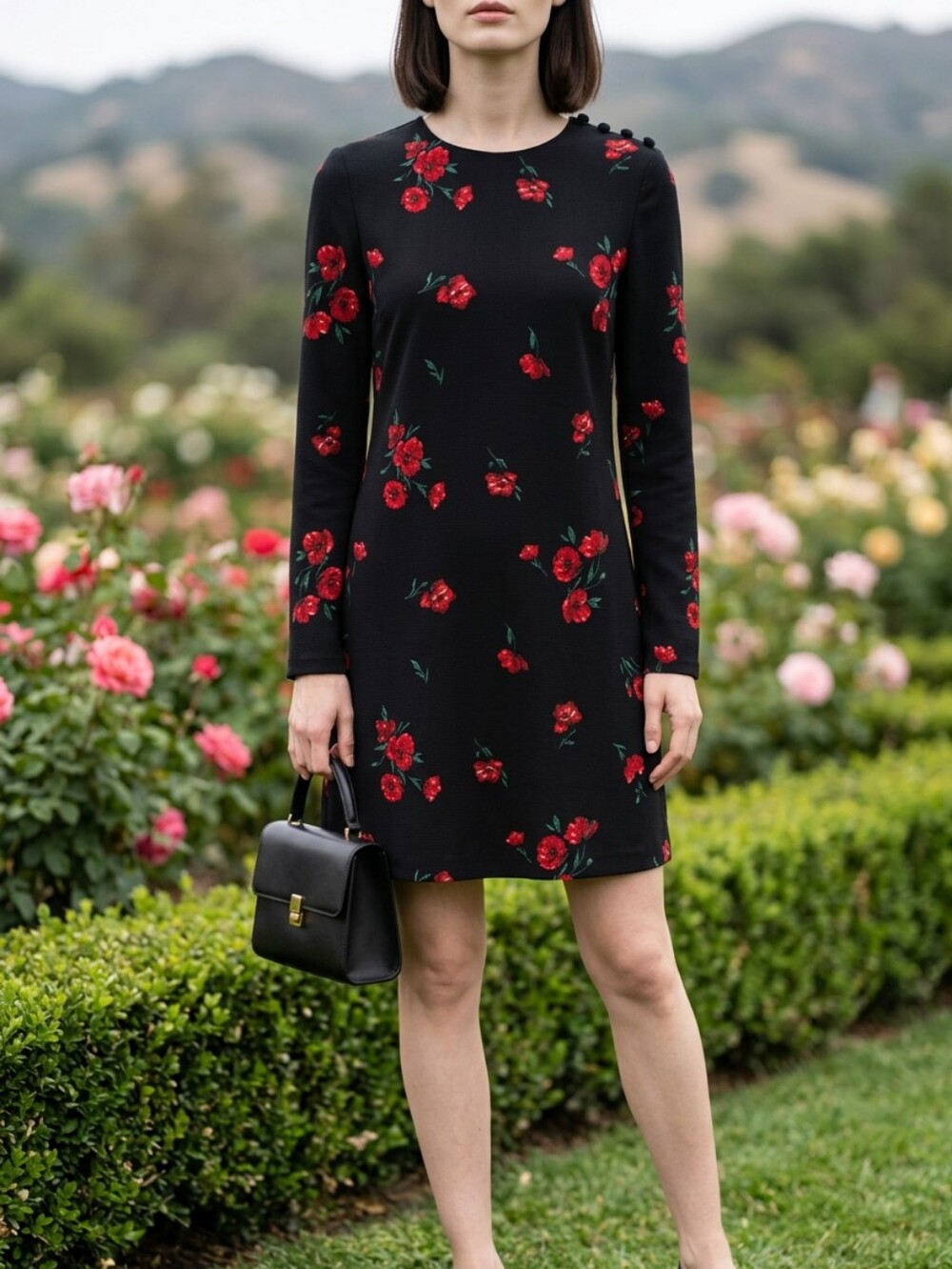 Mango black with red flowers